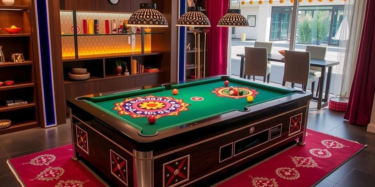 Pool Prodigy Diwali Special Table Pool Prodigy Diwali special table with rangoli patterns and festive decorations